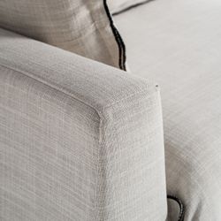 Sofá modular con brazo de tejido en blanco , 96 x 108 x 94 cm | Bief