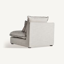 Sofá modular con brazo de tejido en blanco , 96 x 108 x 94 cm | Bief