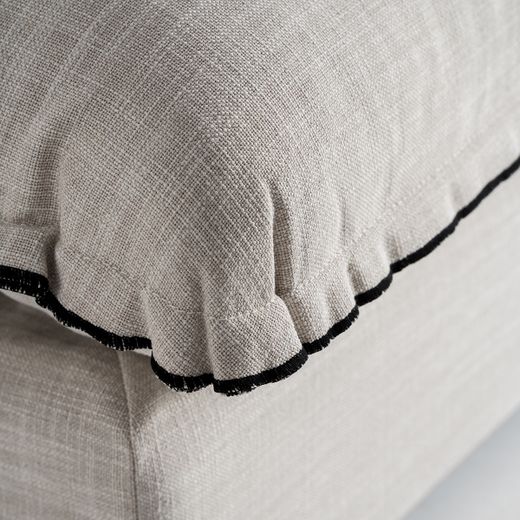 Sofá modular con brazo de tejido en blanco , 96 x 108 x 94 cm | Bief