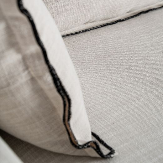 Sofá modular con brazo de tejido en blanco , 96 x 108 x 94 cm | Bief