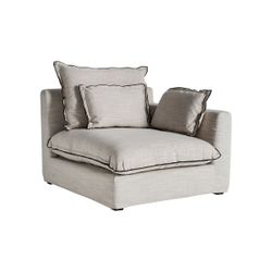 Sofá modular con brazo de tejido en blanco , 96 x 108 x 94 cm | Bief