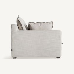 Sofá modular con brazo de tejido en blanco , 96 x 108 x 94 cm | Bief