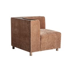 Sofá modular con brazo de tejido en marrón, 83 x 83 x 76 cm | Trevic
