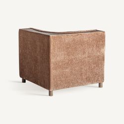 Sofá modular con brazo de tejido en marrón, 83 x 83 x 76 cm | Trevic