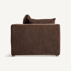 Sofá modular con brazo de tejido en marrón, 99 x 99 x 85 cm | Alfter