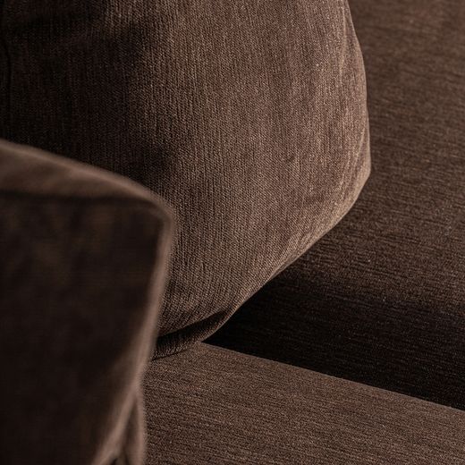 Sofá modular con brazo de tejido en marrón, 99 x 99 x 85 cm | Alfter