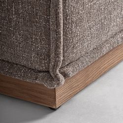 Sofá modular con brazo de tejido en marrón jaspeado, 122 x 122 x 88 cm | Vittel