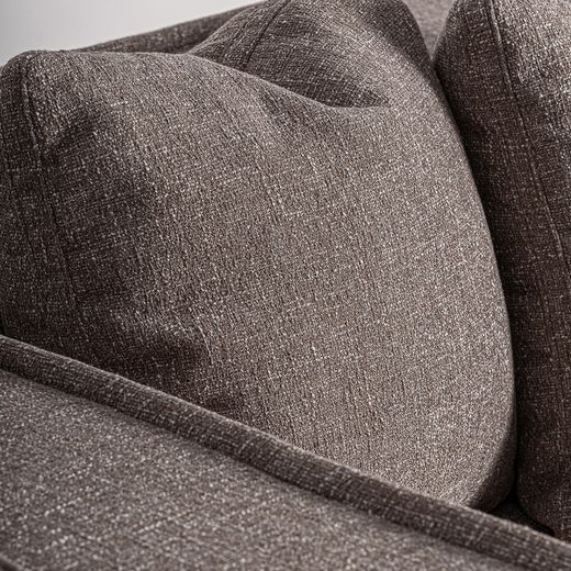 Sofá modular con brazo de tejido en marrón jaspeado, 122 x 122 x 88 cm | Vittel