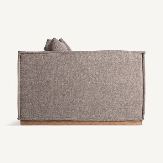Sofá modular con brazo de tejido en marrón jaspeado, 122 x 122 x 88 cm | Vittel