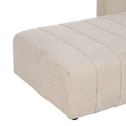 Modular sofa in beige fabric, 298 x 100 x 66 cm | Unstructured