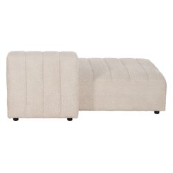 Modular sofa in beige fabric, 298 x 100 x 66 cm | Unstructured