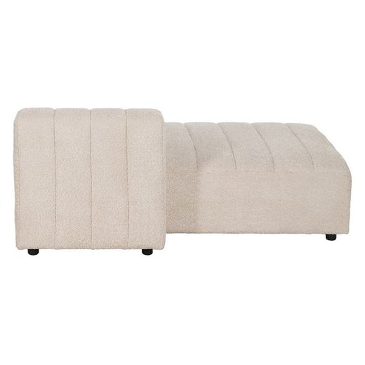 Modular sofa in beige fabric, 298 x 100 x 66 cm | Unstructured