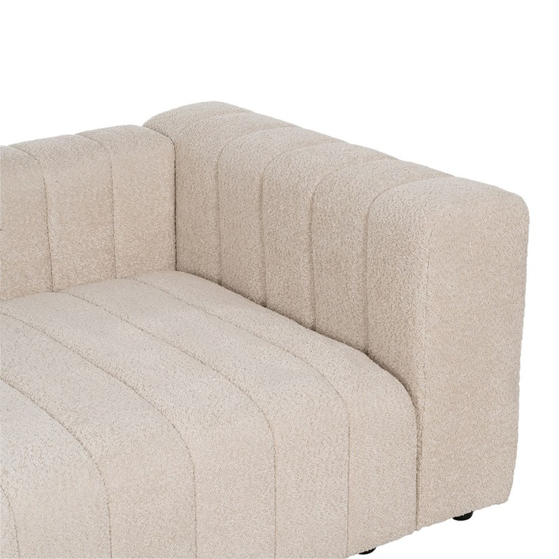 Sofá modular de tejido en beige, 150 x 100 x 66 cm | Desestructurado