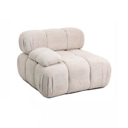Sofá modular en tejido beige, 288 x 188 x 67 cm | Killiam