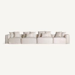 Sofá modular de tejido en blanco , 110 x 110 x 85 cm | Virolle