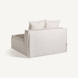 Sofá modular de tejido en blanco , 110 x 110 x 85 cm | Virolle