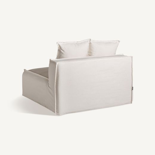 Sofá modular de tejido en blanco , 110 x 110 x 85 cm | Virolle