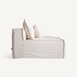 Sofá modular de tejido en blanco , 110 x 110 x 85 cm | Virolle