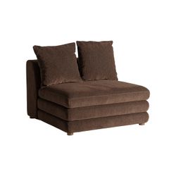 Sofá modular de tejido en marrón, 99 x 99 x 85 cm | Alfter