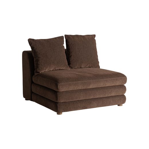 Sofá modular de tejido en marrón, 99 x 99 x 85 cm | Alfter