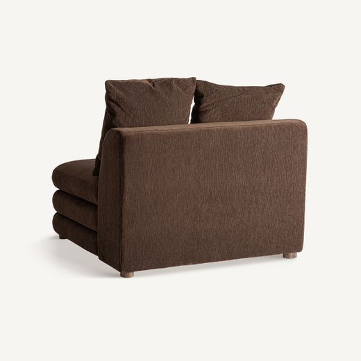Sofá modular de tejido en marrón, 99 x 99 x 85 cm | Alfter