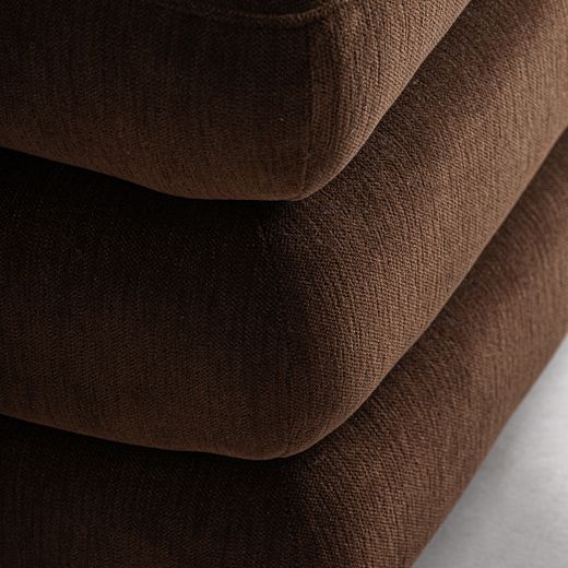 Sofá modular de tejido en marrón, 99 x 99 x 85 cm | Alfter