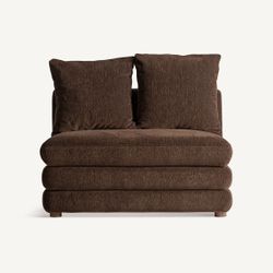 Sofá modular de tejido en marrón, 99 x 99 x 85 cm | Alfter