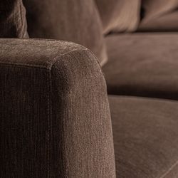 Sofá modular de tejido en marrón, 99 x 99 x 85 cm | Alfter