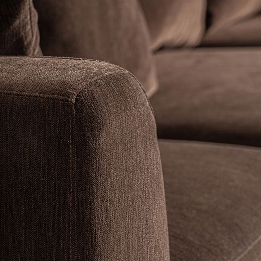 Sofá modular de tejido en marrón, 99 x 99 x 85 cm | Alfter