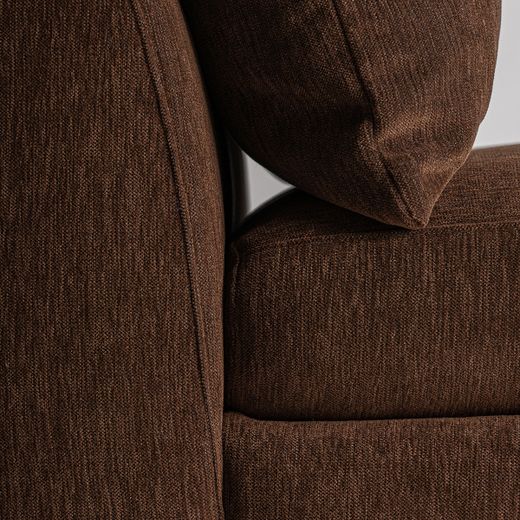 Sofá modular de tejido en marrón, 99 x 99 x 85 cm | Alfter