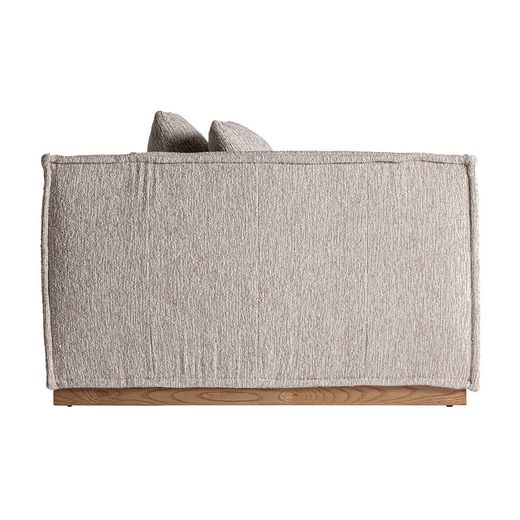 Canapé modulable en tissu et bois beige, 124 x 124 x 84 cm | Vittel