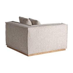 Modular fabric and wood sofa in beige, 124 x 124 x 84 cm | Vittel