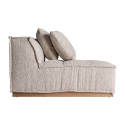 Canapé modulable en tissu et bois beige, 124 x 124 x 84 cm | Vittel