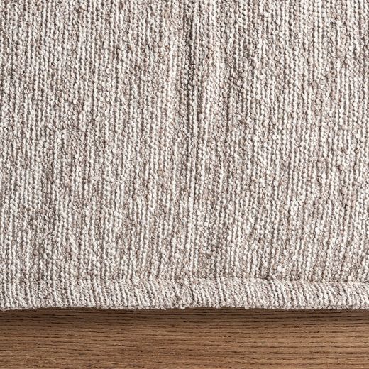 Canapé modulable en tissu et bois beige, 124 x 124 x 84 cm | Vittel