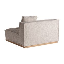 Canapé modulable en tissu et bois beige, 124 x 124 x 84 cm | Vittel
