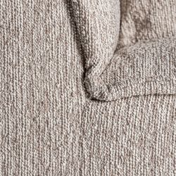 Canapé modulable en tissu et bois beige, 124 x 124 x 84 cm | Vittel