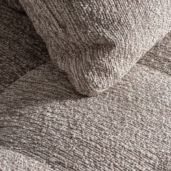 Canapé modulable en tissu et bois beige, 124 x 124 x 84 cm | Vittel