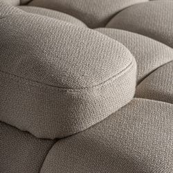 Canapé modulable en tissu et bois beige, 95 x 95 x 63 cm | Winzer