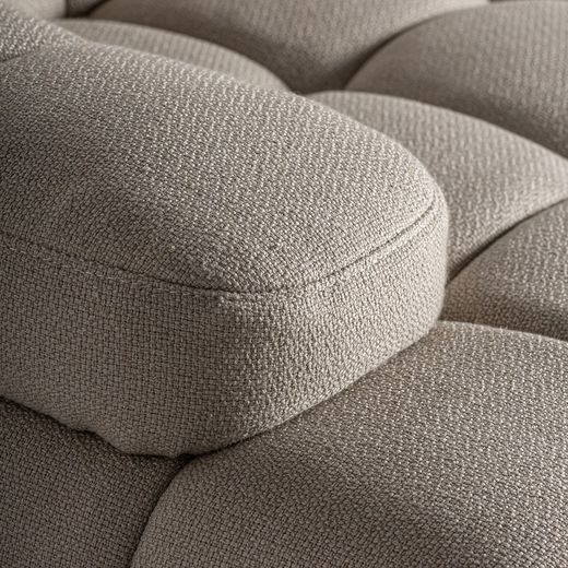 Canapé modulable en tissu et bois beige, 95 x 95 x 63 cm | Winzer