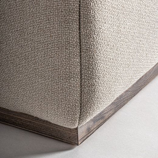 Canapé modulable en tissu et bois beige, 95 x 95 x 63 cm | Winzer