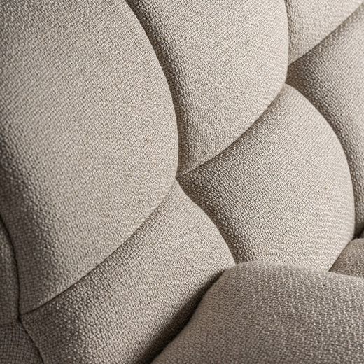 Canapé modulable en tissu et bois beige, 95 x 95 x 63 cm | Winzer