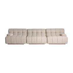 Canapé modulable en tissu et bois beige, 95 x 95 x 63 cm | Winzer