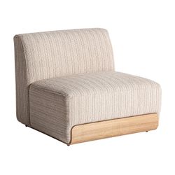 Divano modulare in tessuto e legno color crema, 90 x 82 x 76 cm | Kocs