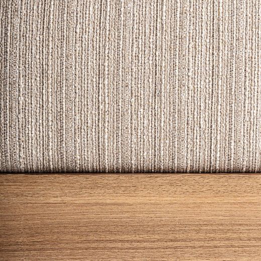 Modular fabric and wood sofa in cream, 90 x 82 x 76 cm | Kocs