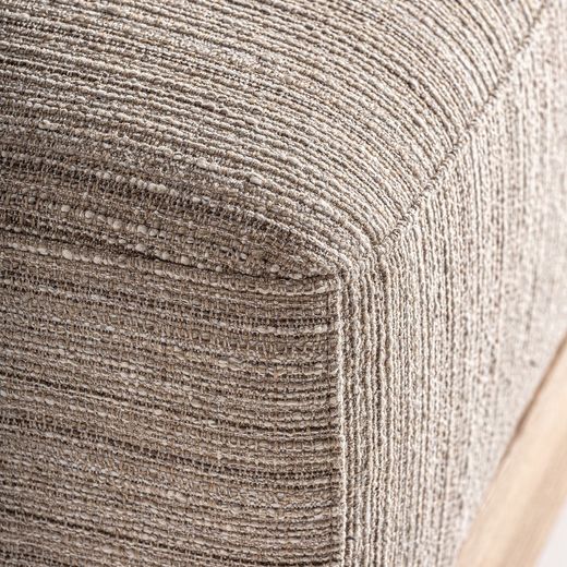 Modular fabric and wood sofa in cream, 90 x 82 x 76 cm | Kocs