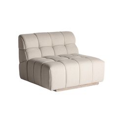 Sofá modular sem braços em tecido bege, 95 x 95 x 76 cm | Winzer