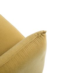 Mustard upholstered sofa, 193x76.5x79 cm