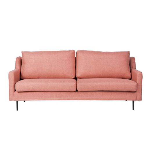 Sofa upholstered in rose, 190x82x85 cm