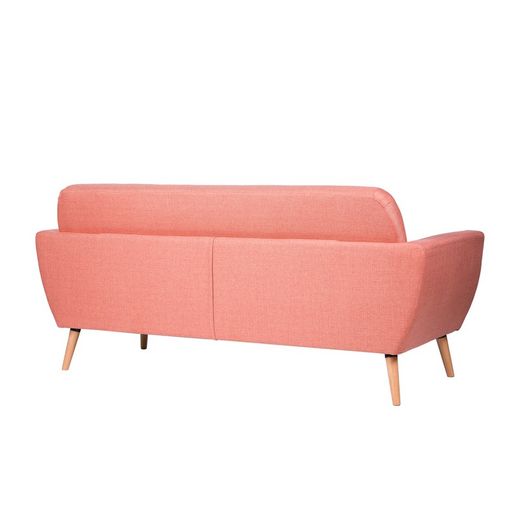 Sofa upholstered in rose, 197x74x89 cm