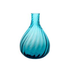 Blue s solitaire in blue glass, Ø 11 x 16 cm | Color Drop